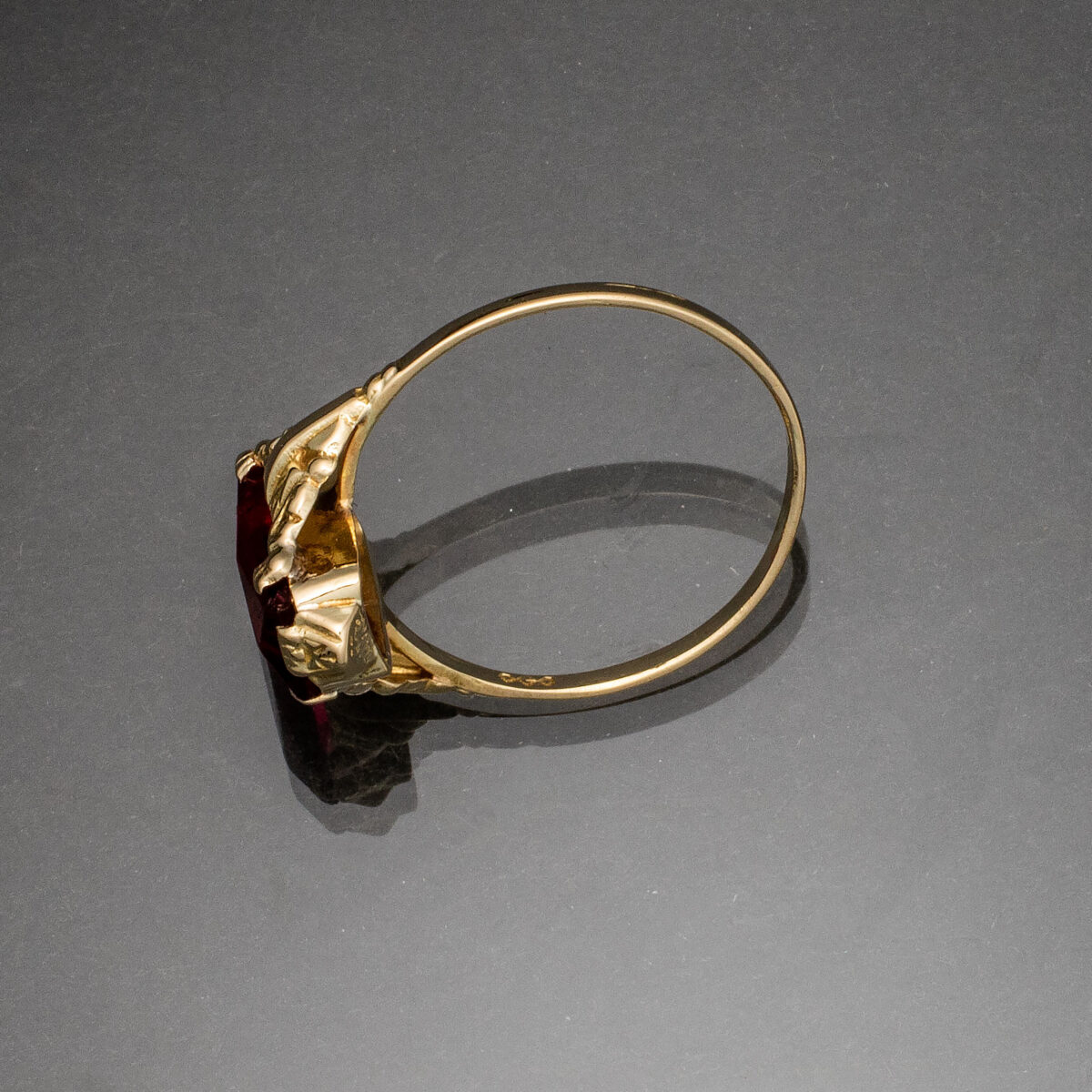 Ring, gult gull, glass - Bilde 2