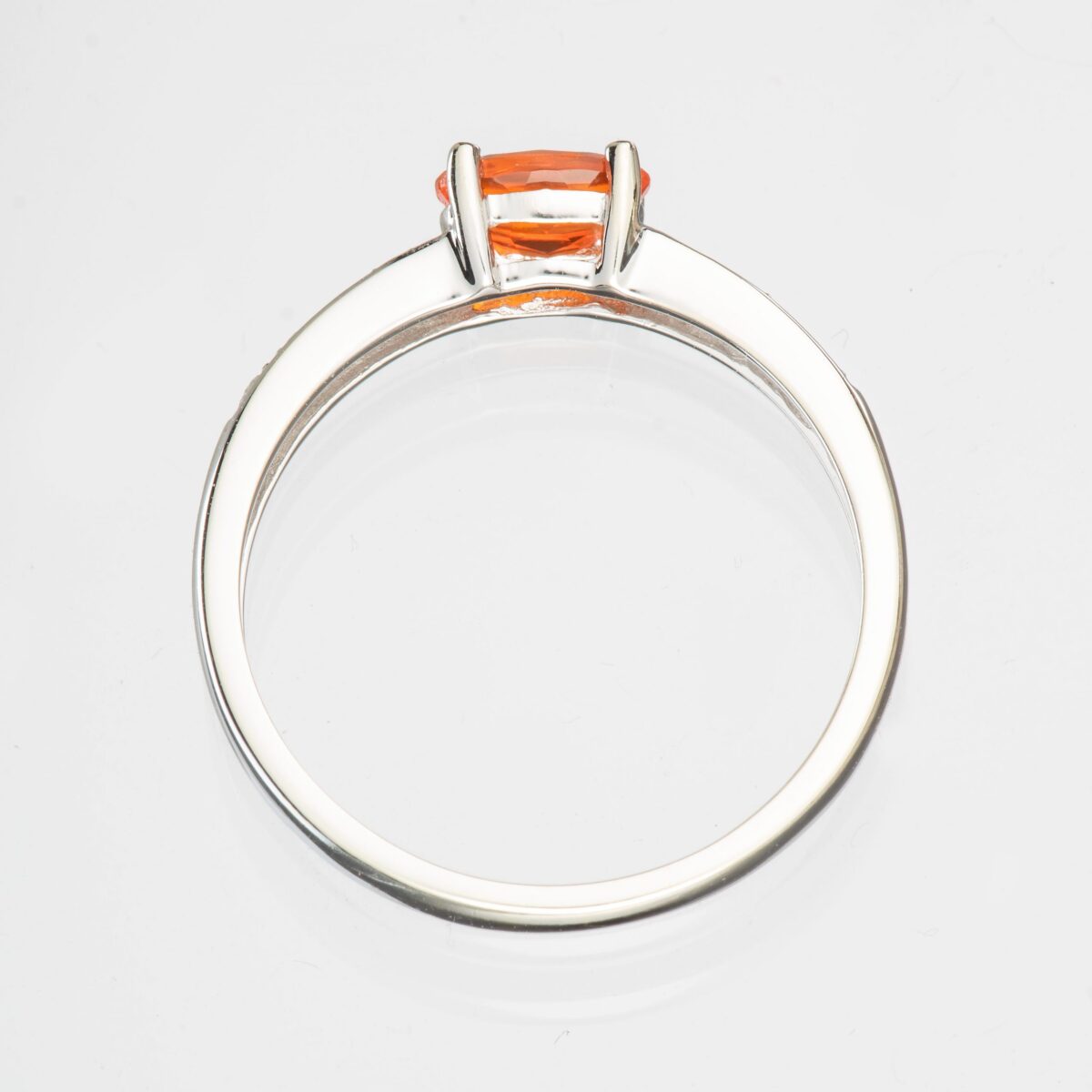 Opalring, hvitt gull, diamanter (0,15 ct.) - Bilde 2