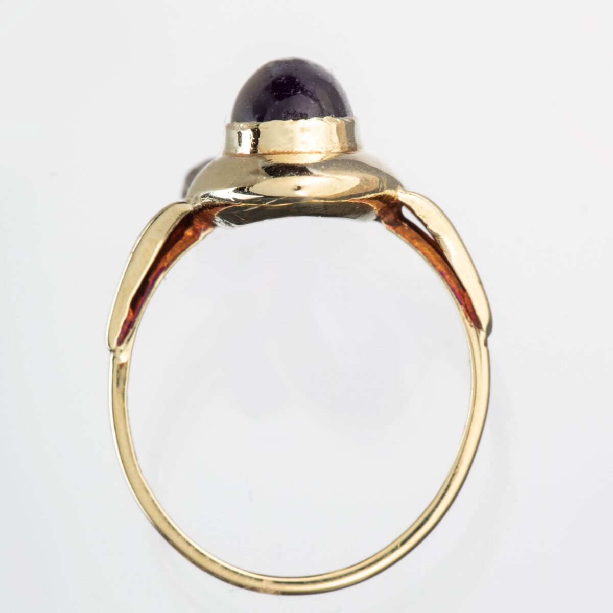 Ring, gult gull, ametyst - Bilde 2