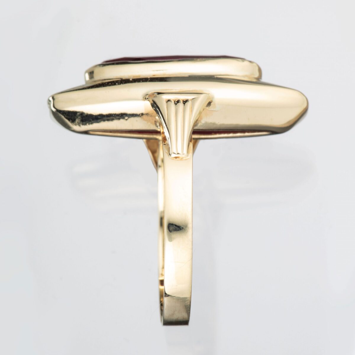 Ring, gult gull, synt. rubin - Bilde 4