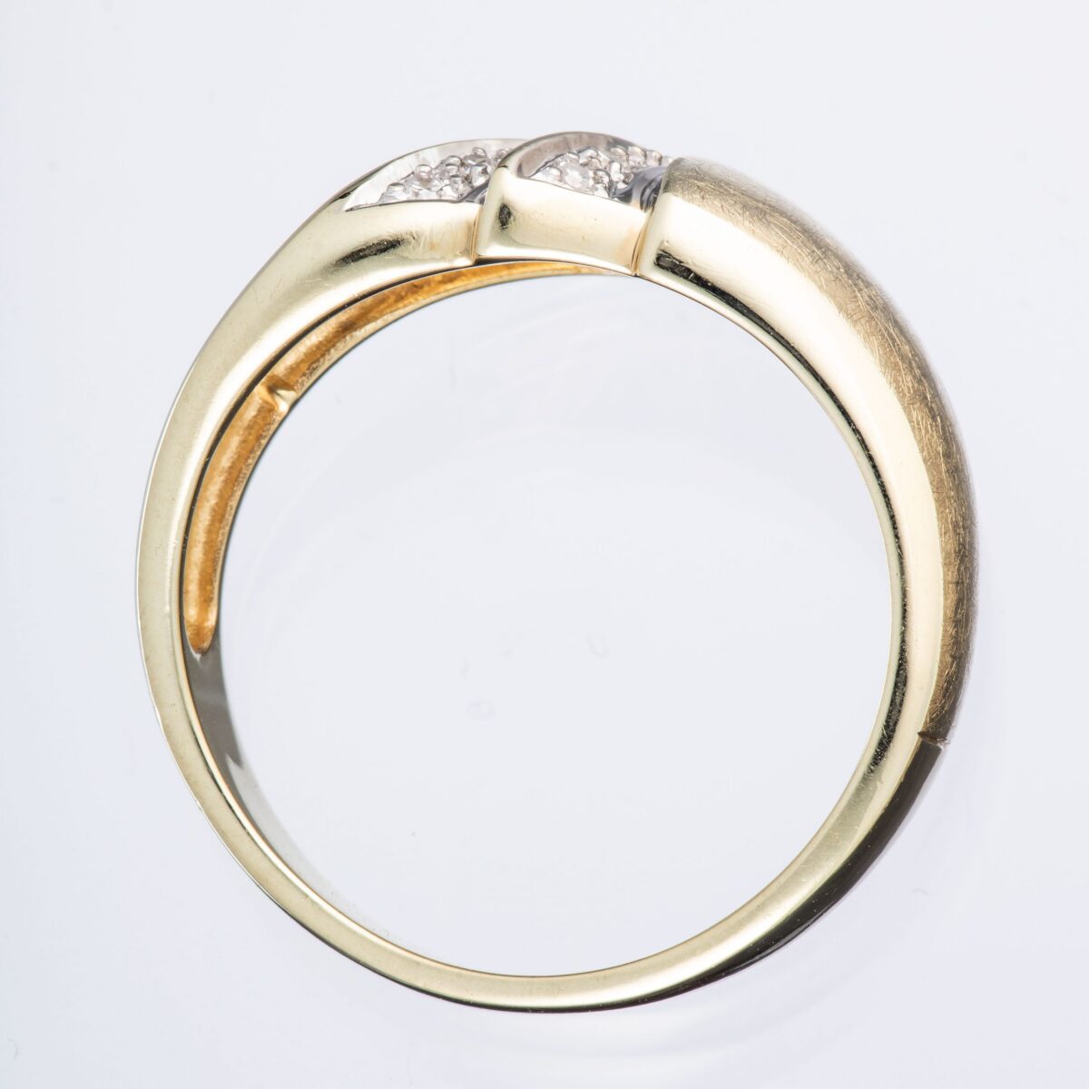 Ring, gult gull, diamanter (0,04 ct.) - Bilde 2