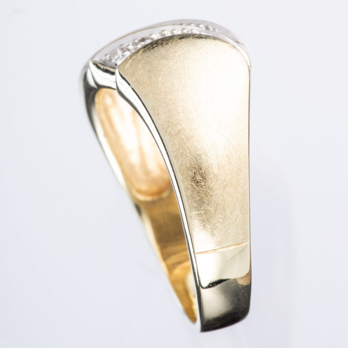 Ring, gult gull, diamanter (0,04 ct.) - Bilde 3
