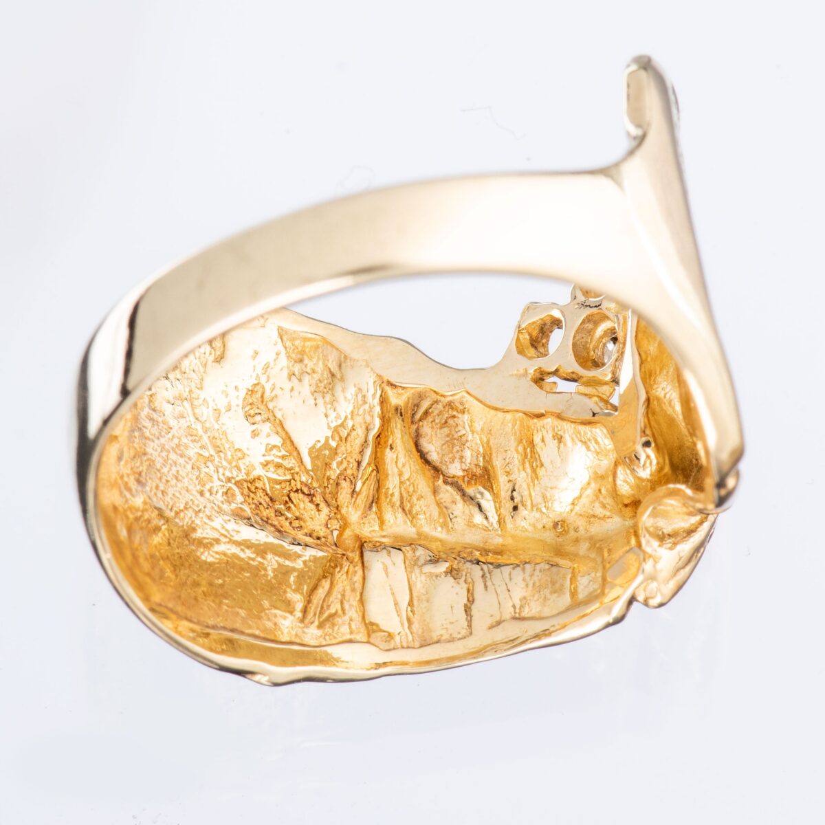 Ring, gult gull, diamanter (0,075 ct.) - Bilde 3