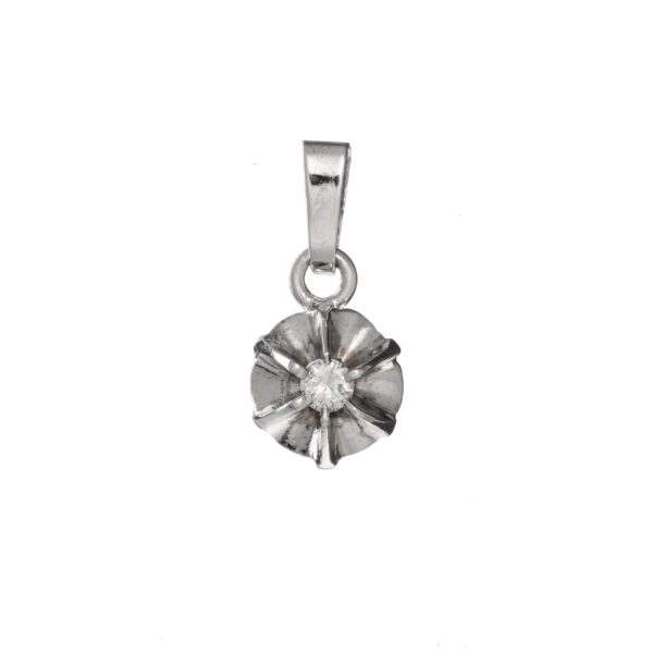 Anheng, hvitt gull, diamant (0,03 ct.)