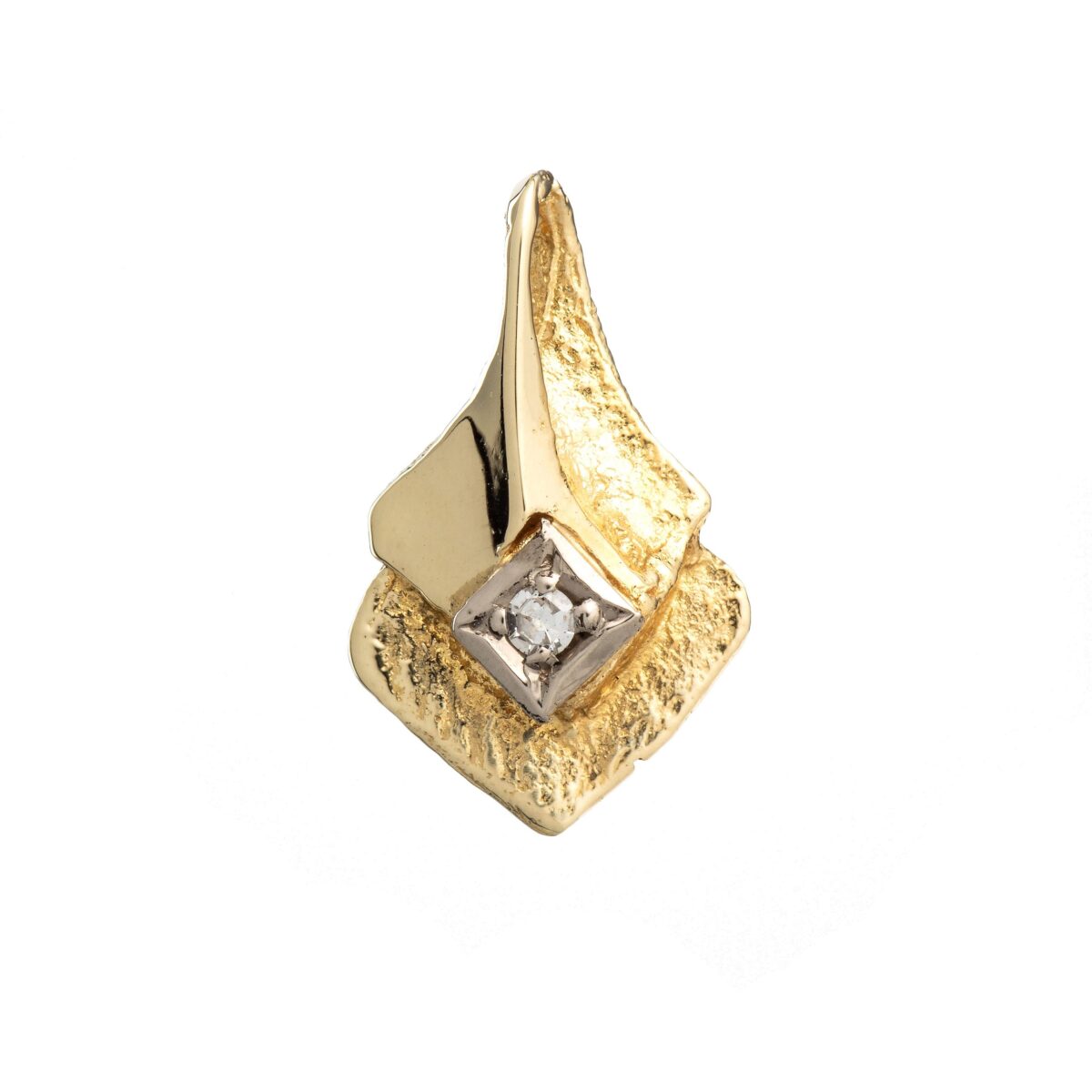 Anheng, gult gull, diamant (0,01 ct.)