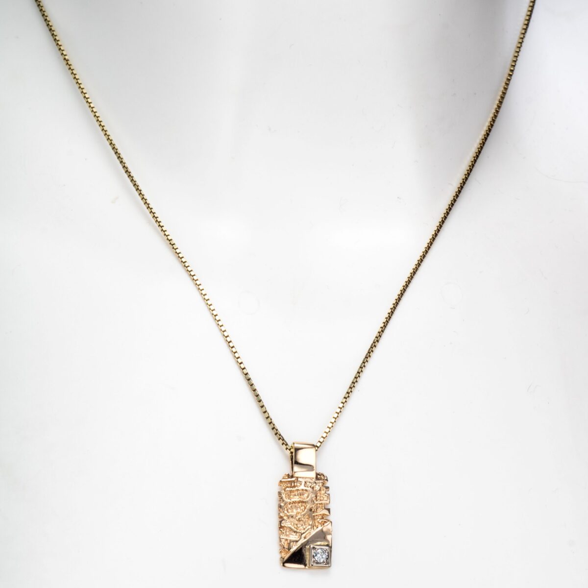 Anheng, gult gull, diamant (0,08 ct.) - Bilde 2