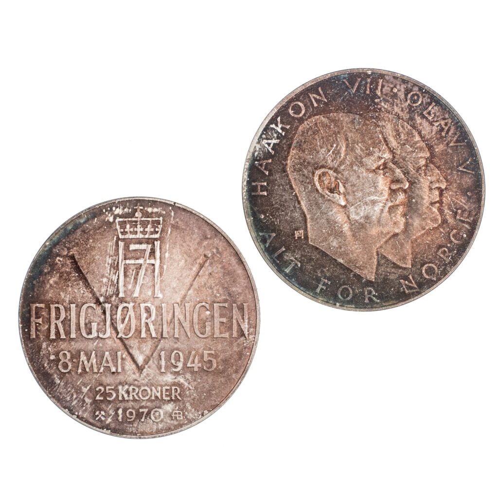 Frigjøringen, 25 kroner 1970, sølv