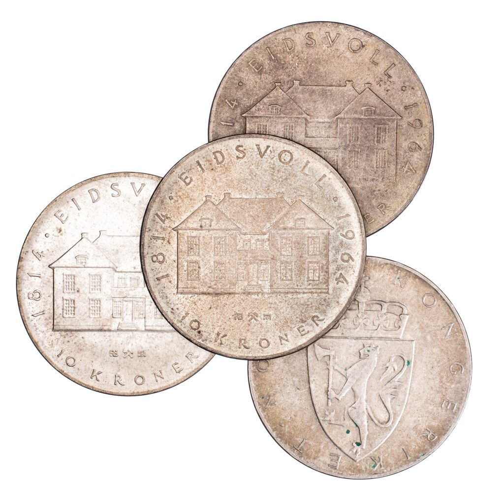 Eidsvoll 1814-1964, 10 kroner, sølv