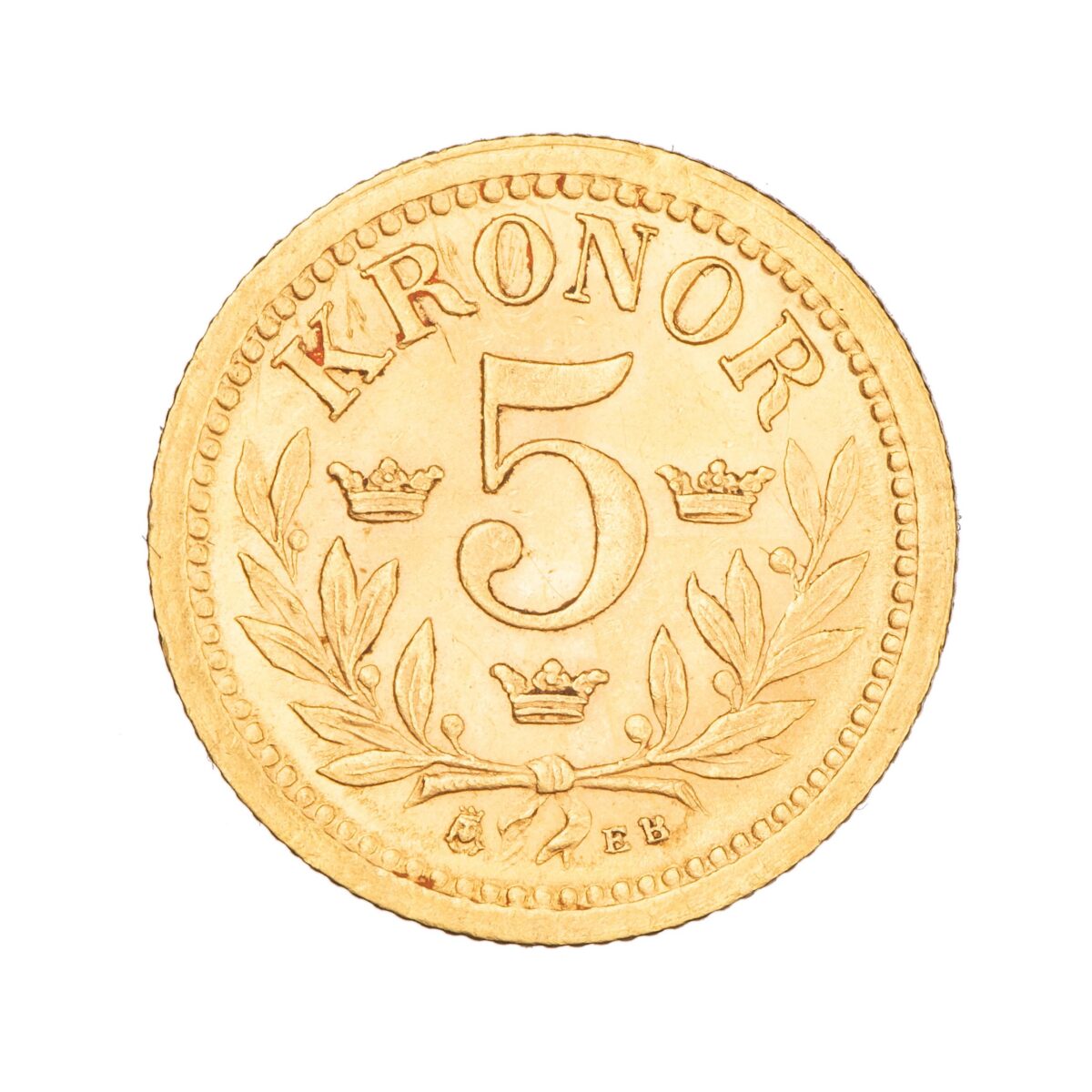 Sverige, Oscar II, 5 kronor, 1899, gull - Bilde 2