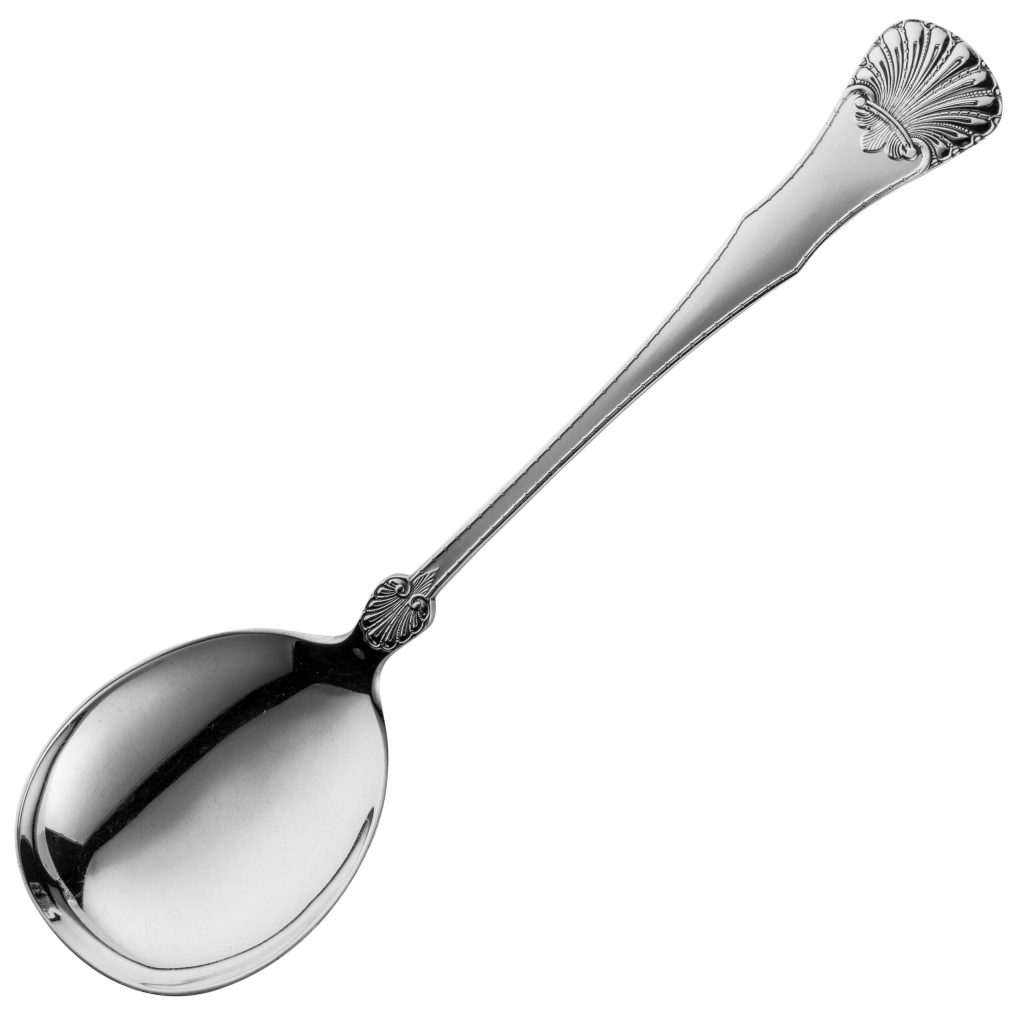 Dronningmønster anretningsskje 25,3 cm