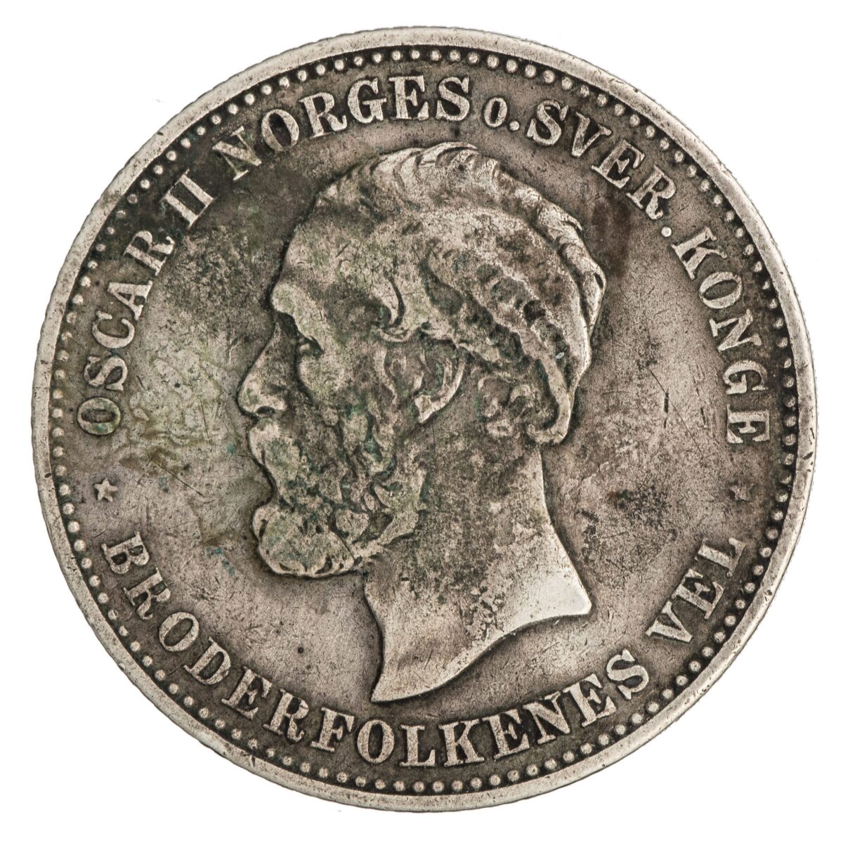 Oscar II, 2 kroner, 1898, sølv - Bilde 2