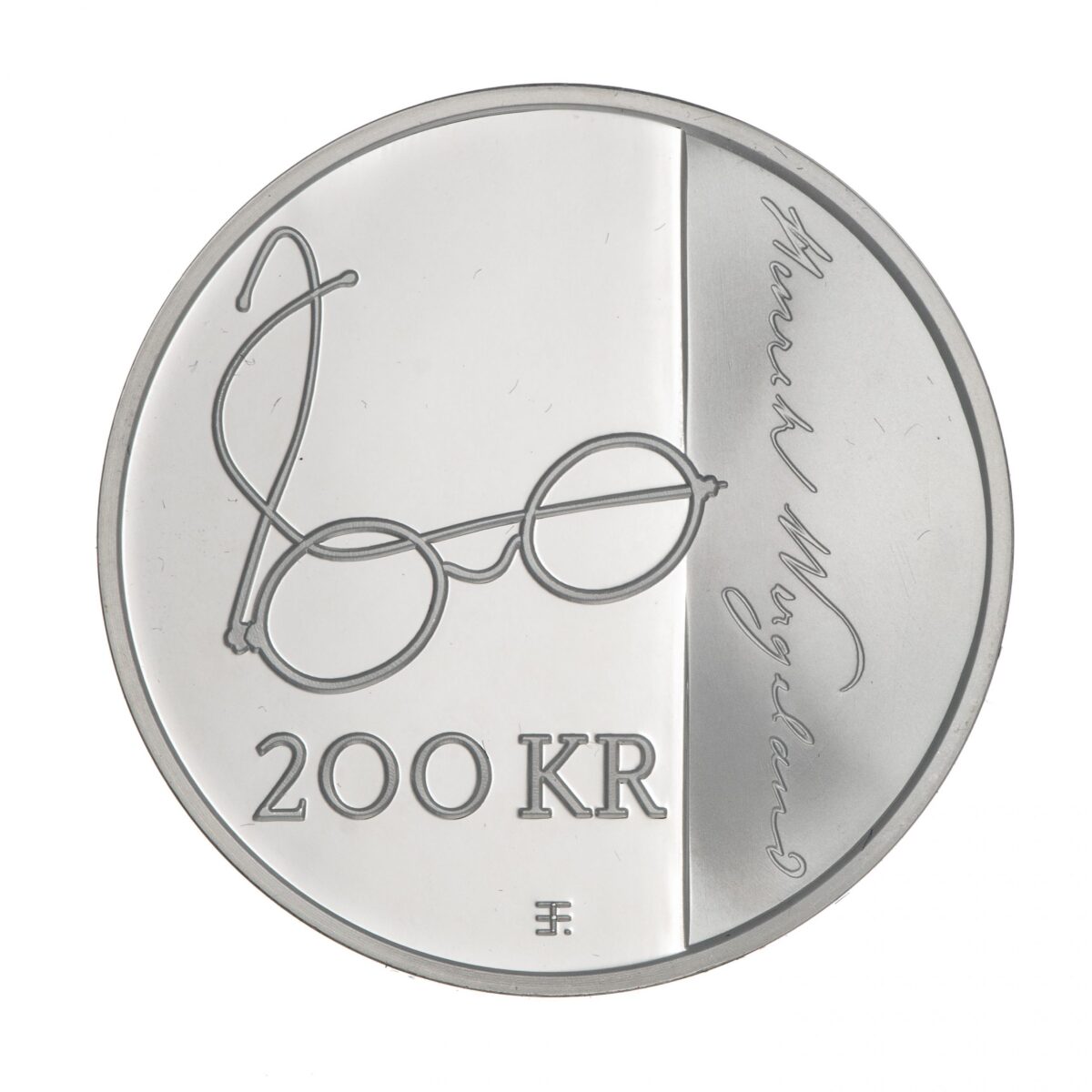 200 kroner, Wergeland, 2008, sølv