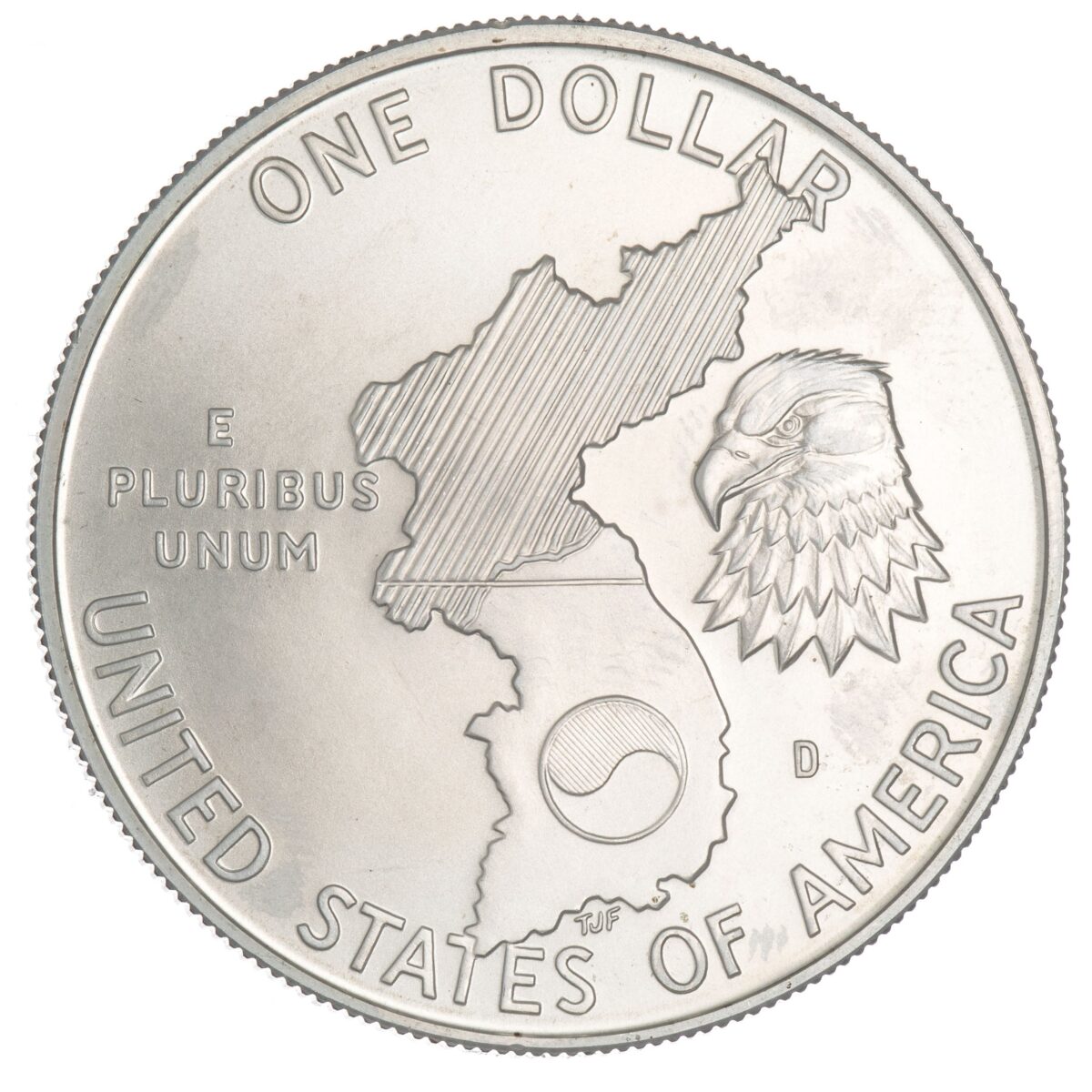 USA, Koreakrigen, 1 dollar, 1991, sølv - Bilde 2