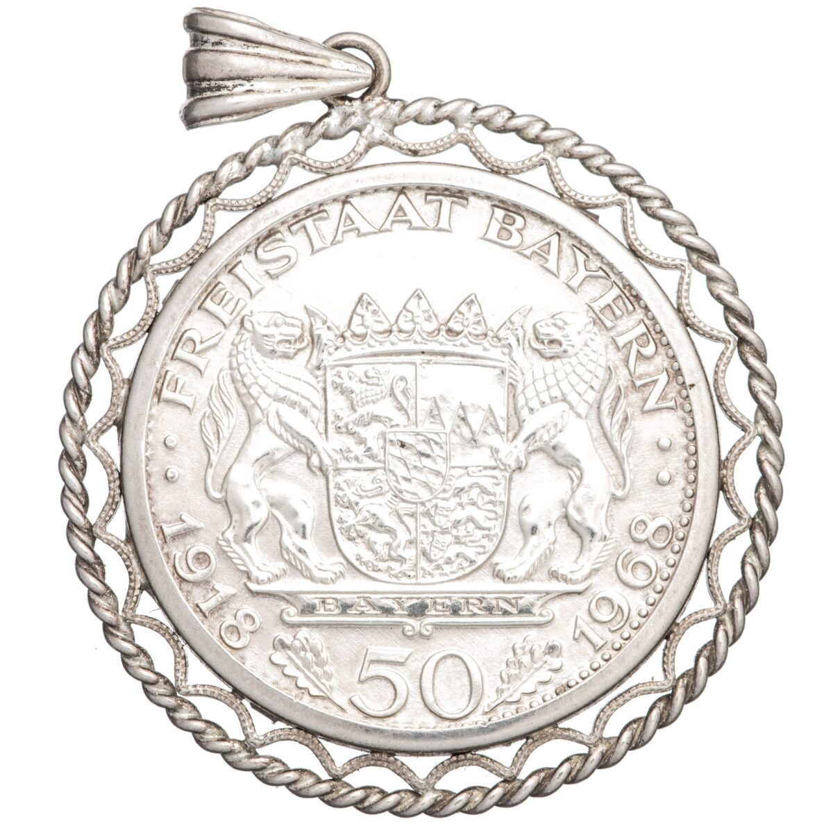 Tyskland, Bayern 50 år, medaljeanheng, 1968, sølv