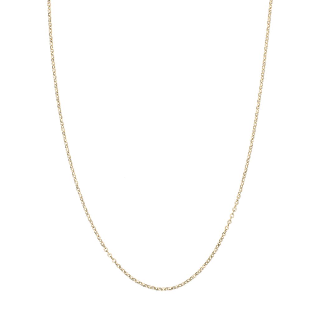Anker halskjede 48,5 x 0,1 cm, gult gull