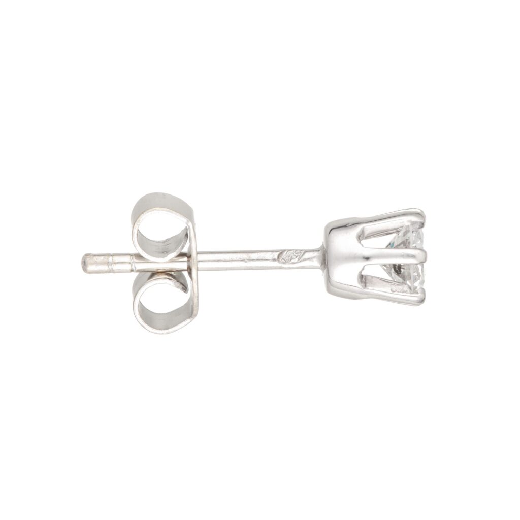 Enkel øredobbe, hvitt gull, diamant (0,25 ct.)