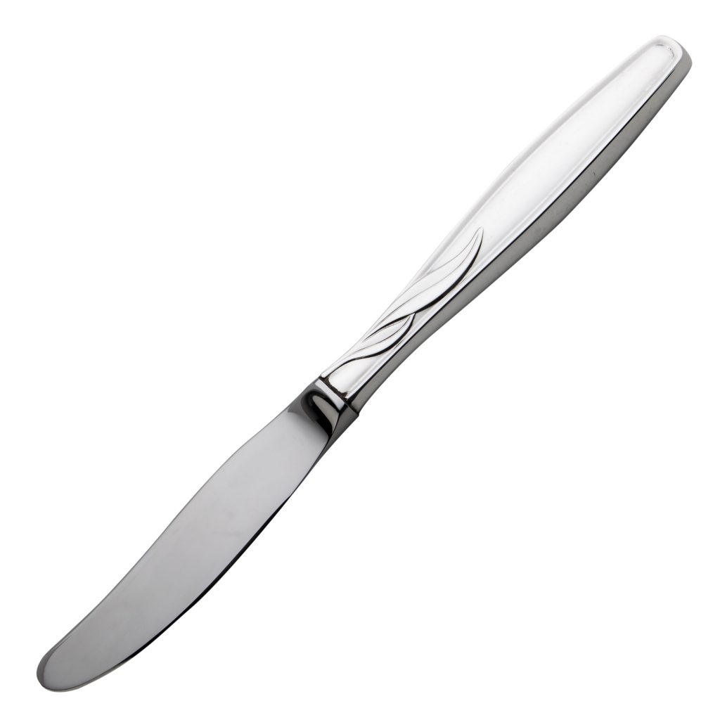 Minnesølv spisekniv m. tagger 19,5 cm