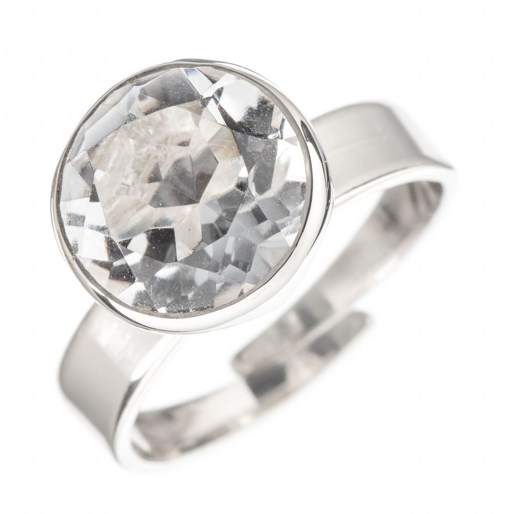 Andresen & Holmsen ring, sterling sølv, kvarts