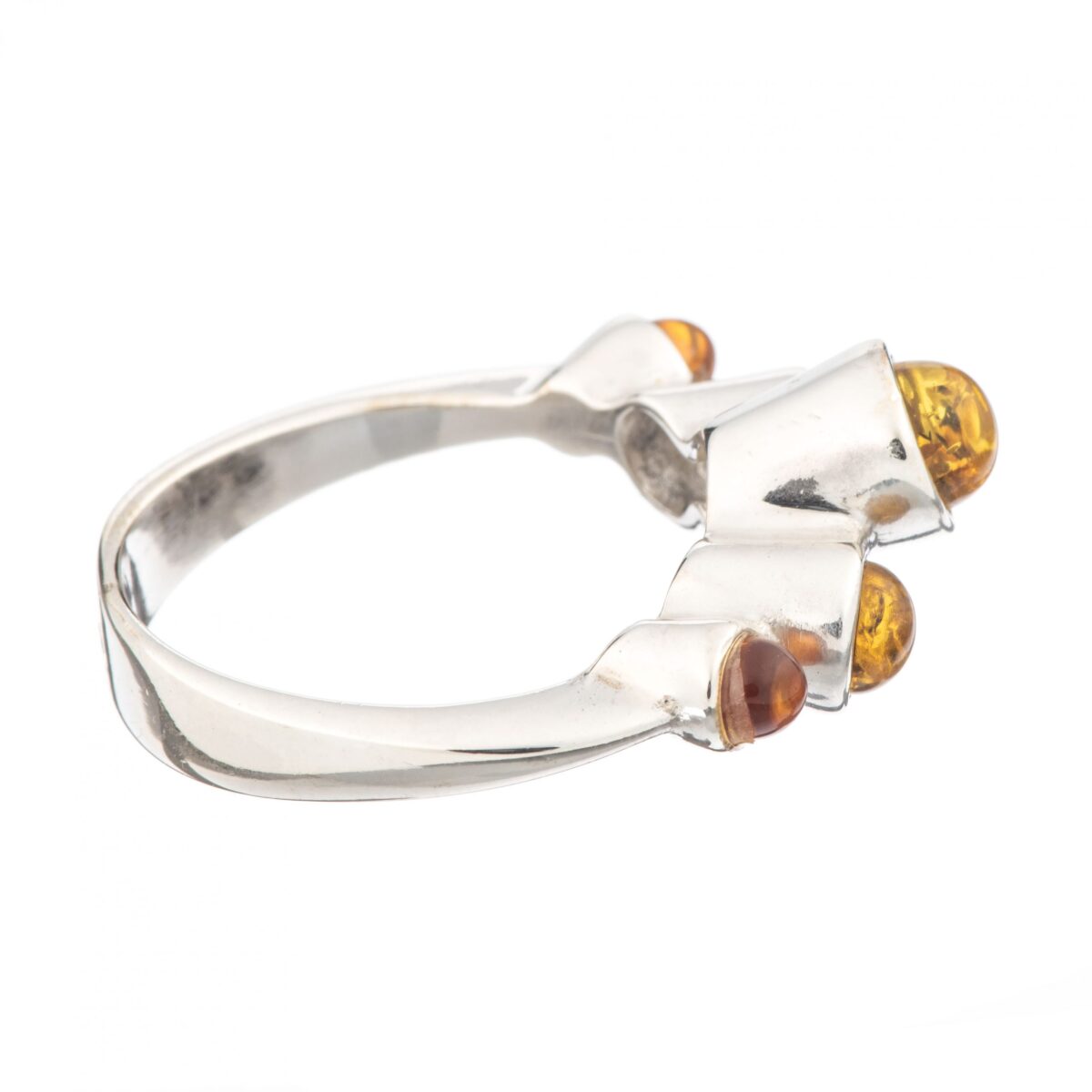 Ring, sterling sølv, rav - Bilde 2