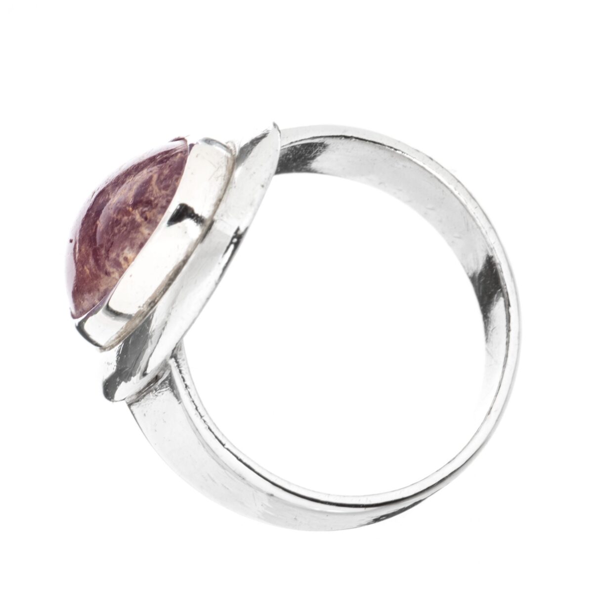 Ring, sterling sølv, rav - Bilde 2