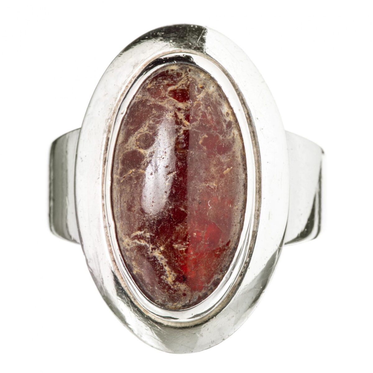 Ring, sterling sølv, rav - Bilde 3