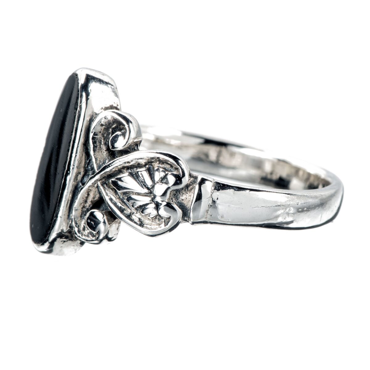 Ring, sterling sølv, onyx - Bilde 3