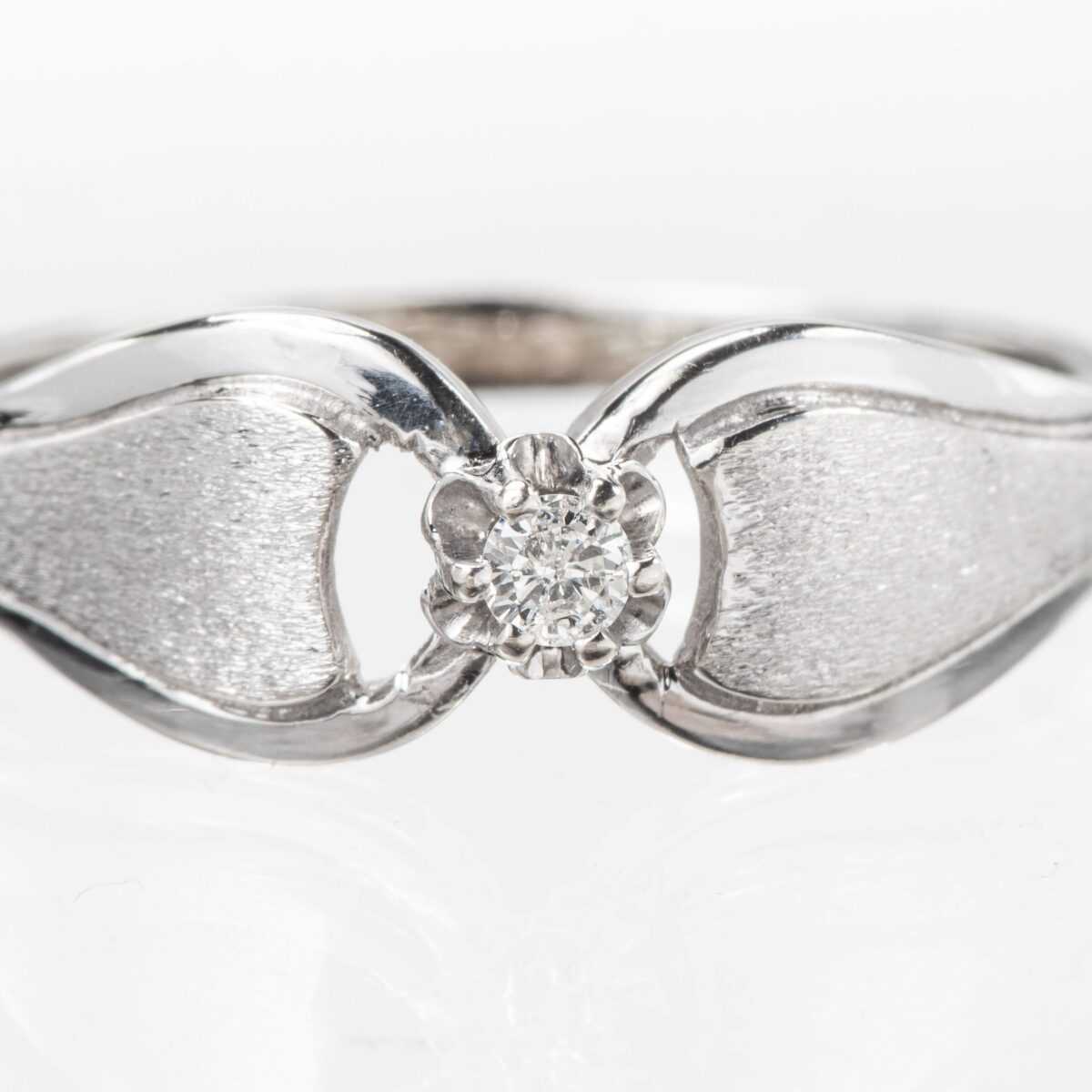 Ring, hvitt gull, diamant (0,05 ct.) - Bilde 5