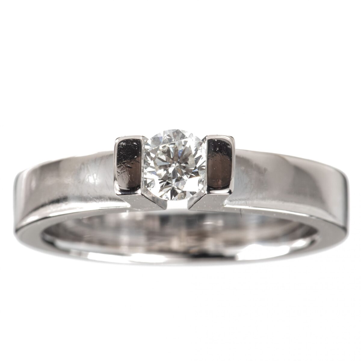 Ring, hvitt gull, diamant (0,40 ct.) - Bilde 3