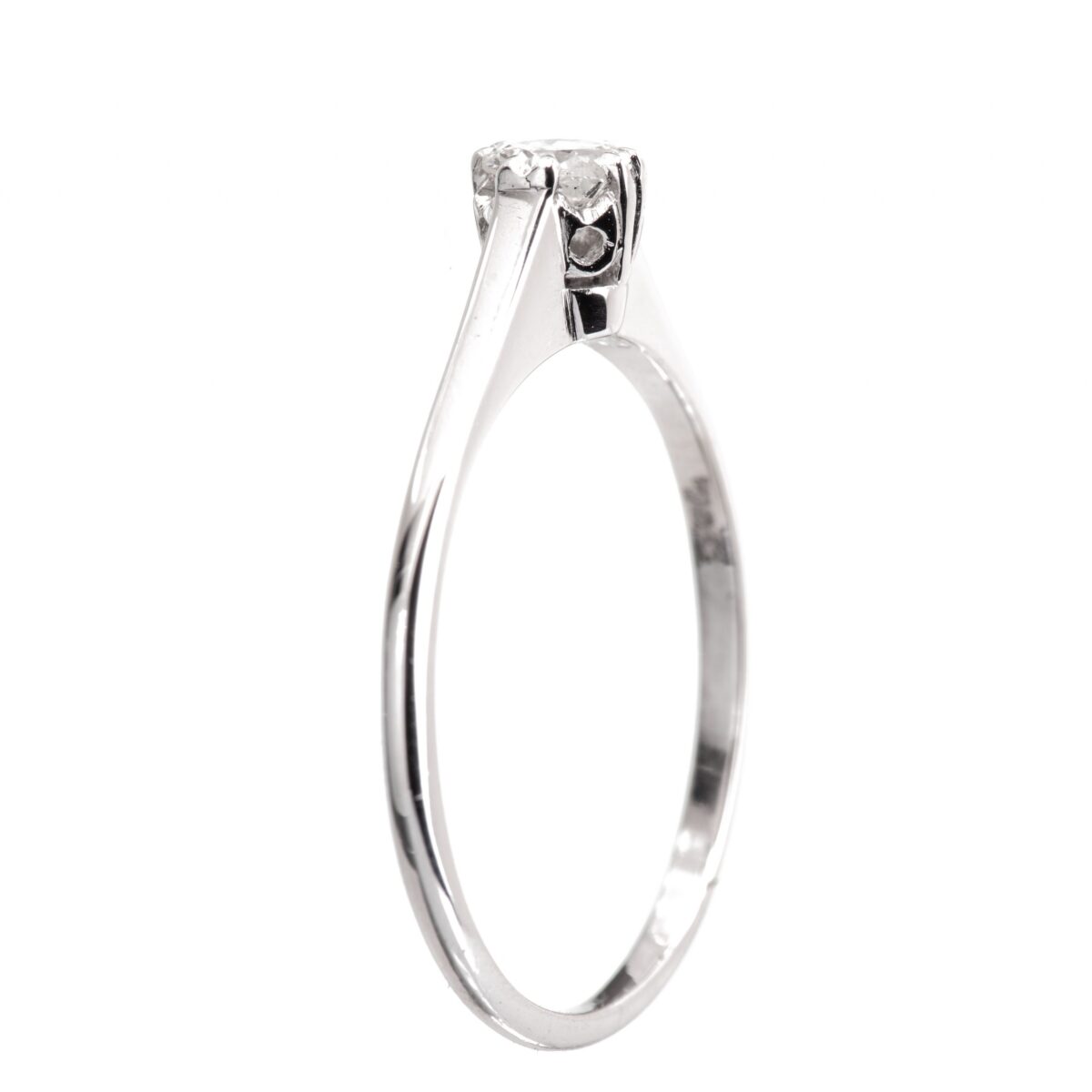 Ring, hvitt gull, diamant (0,18 ct.) - Bilde 4