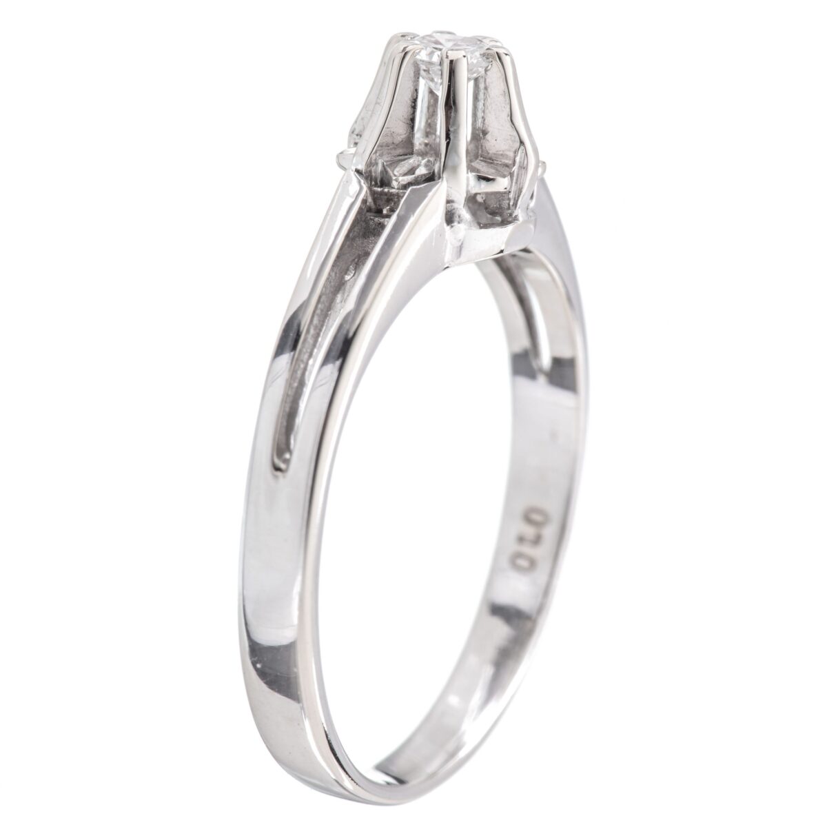 Ring, hvitt gull, diamant (0,10 ct.) - Bilde 5