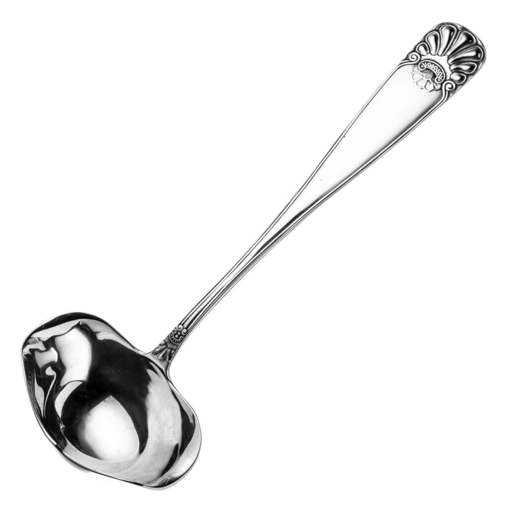 Slottssølv sausøse m. krok 19 cm