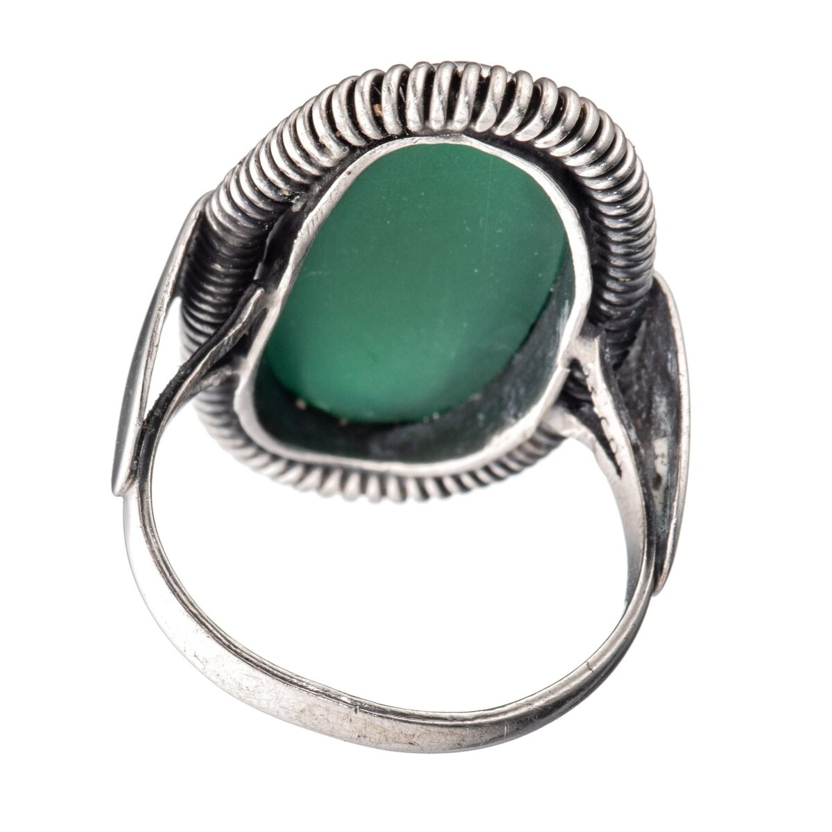 Ring, sølv, grønn onyx - Bilde 4