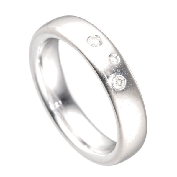 Ring, hvitt gull, diamanter (0,06 ct)