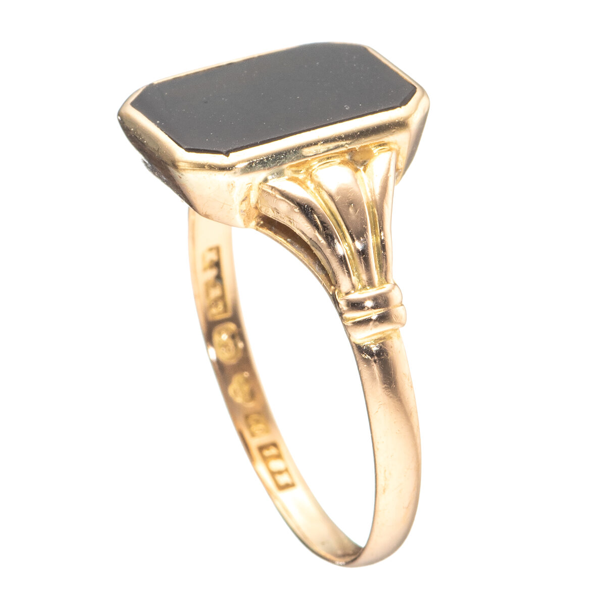 Onyx ring, gult gull - Bilde 2