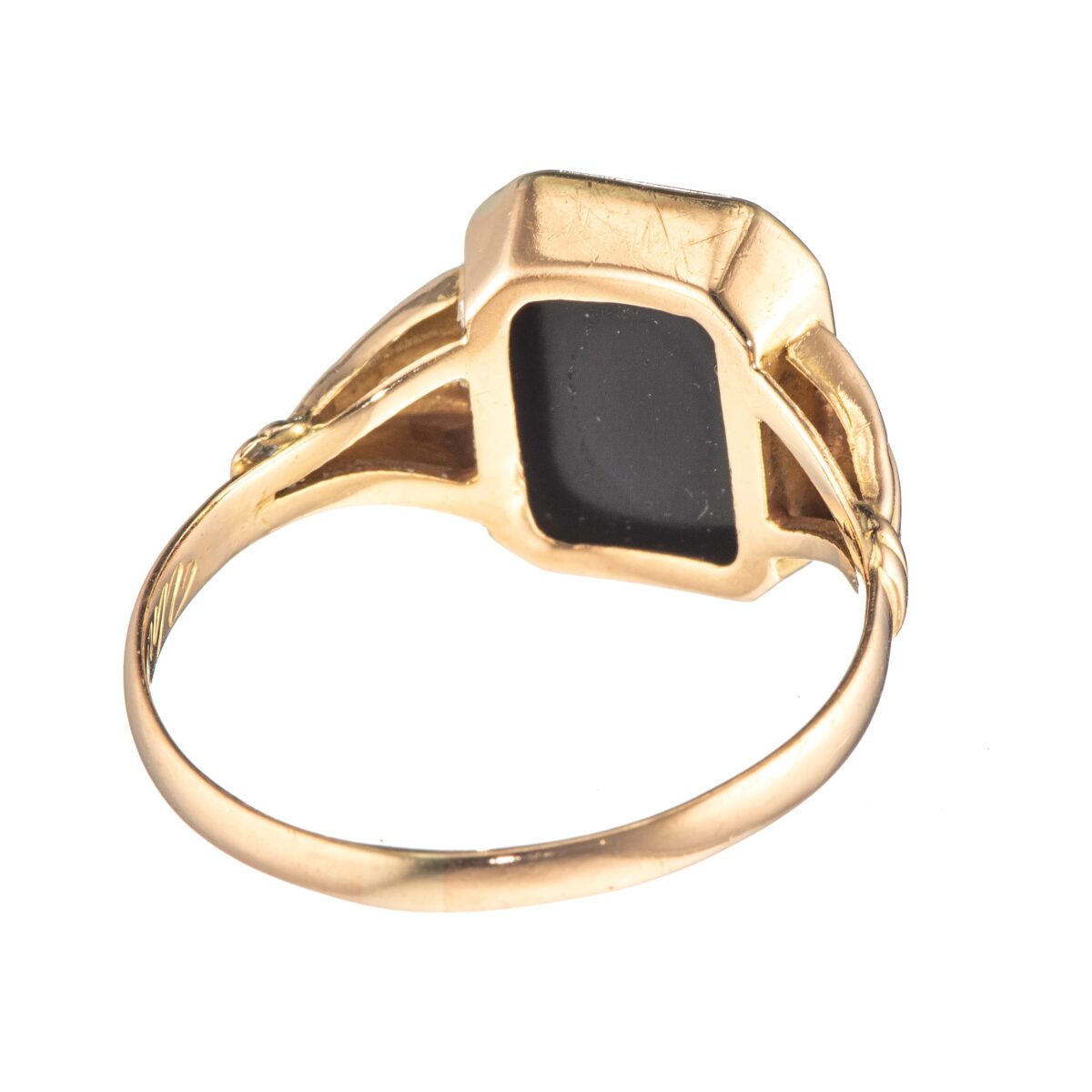 Onyx ring, gult gull - Bilde 4