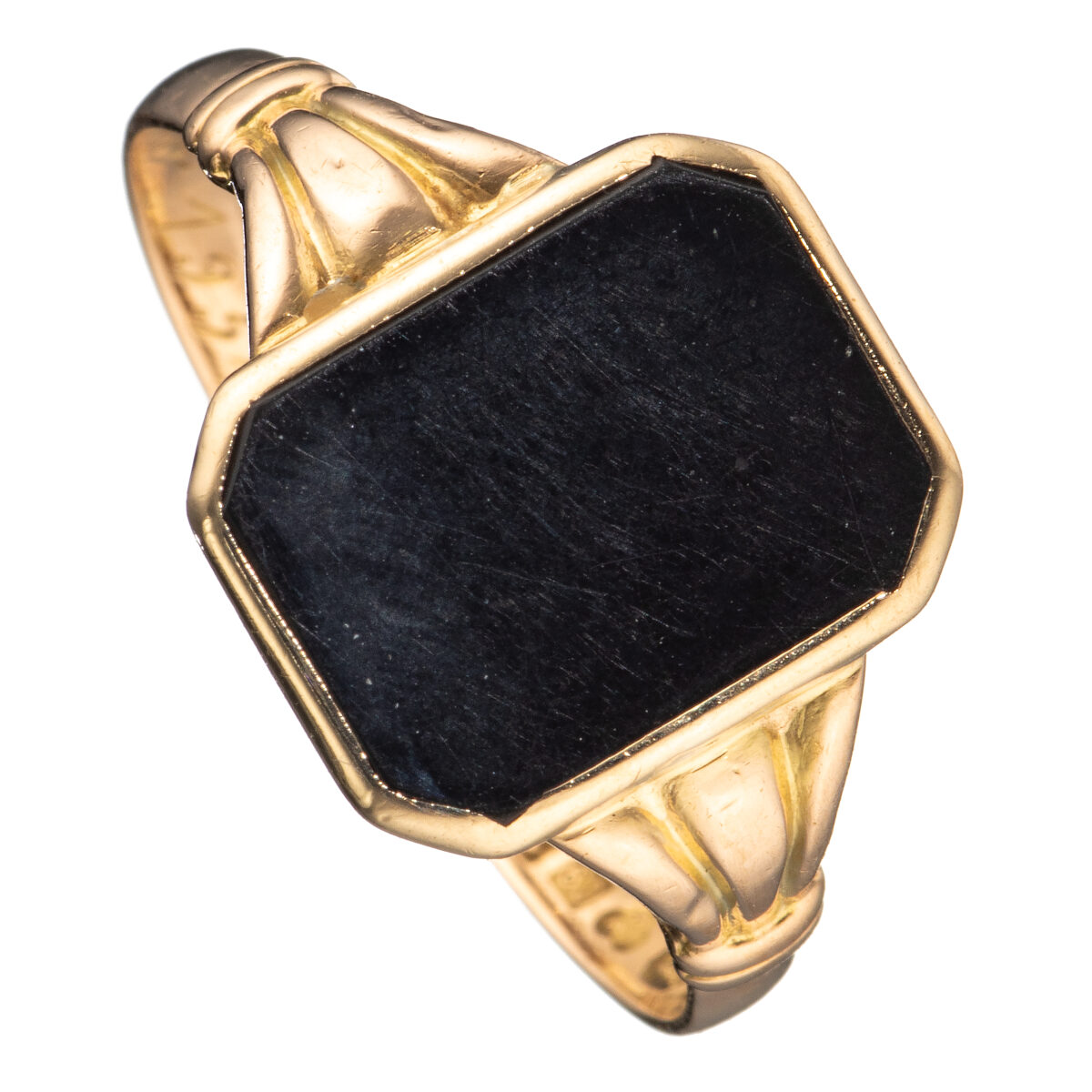 Onyx ring, gult gull