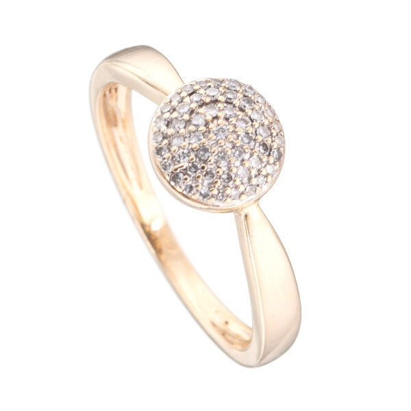 Clara ring, gult gull, diamanter (0,11 ct.)