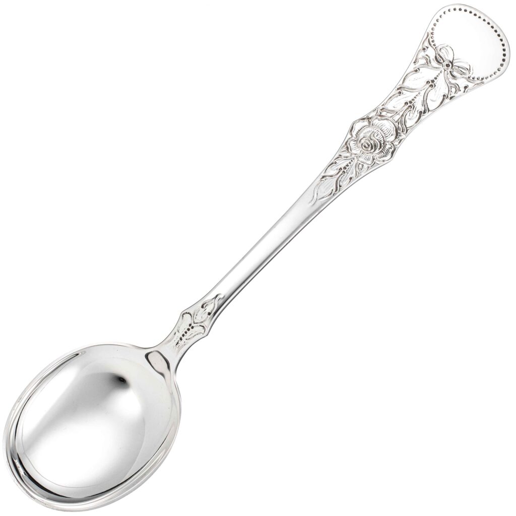 Moderne Flat Rose anretningsskje 24,1 cm