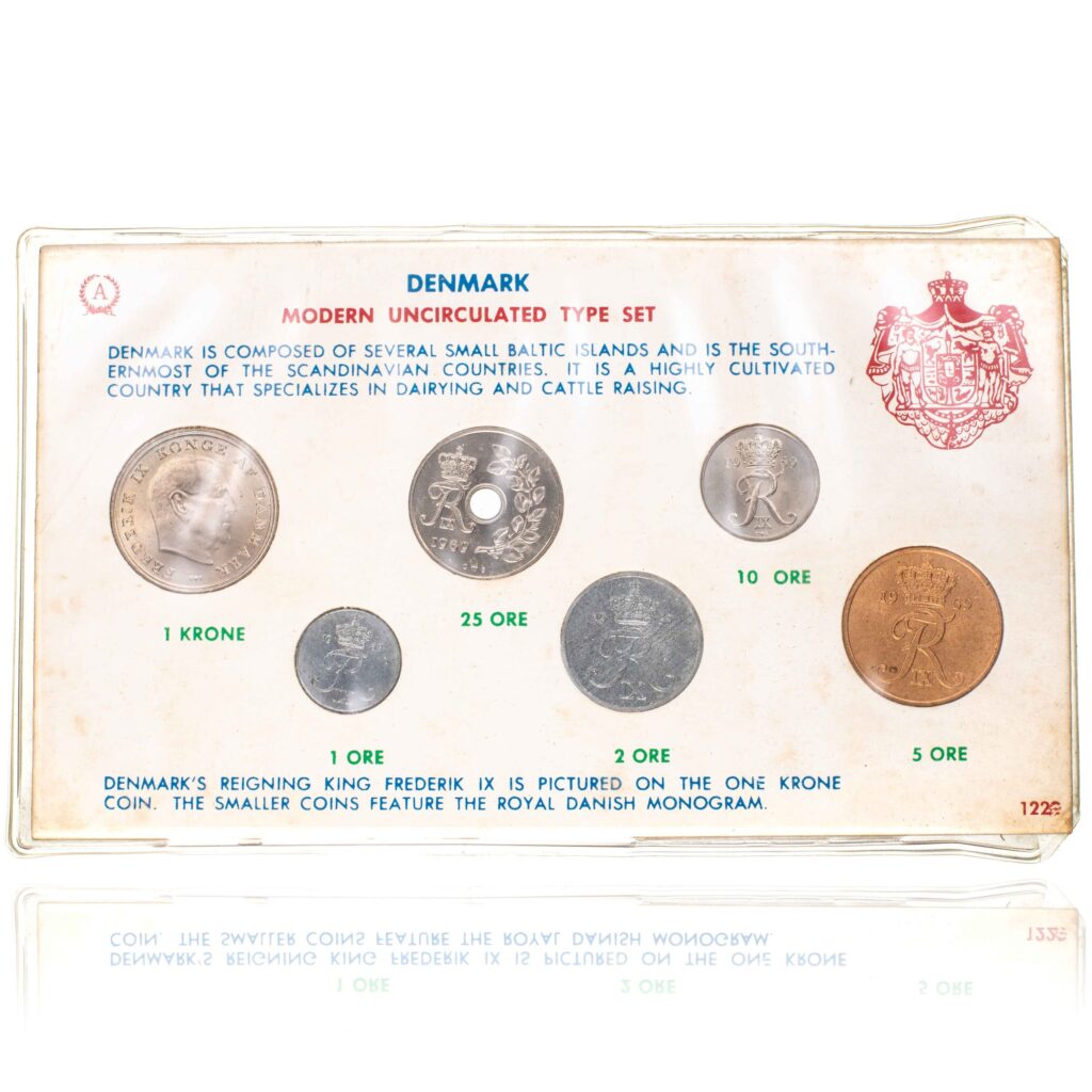 Danmark, mykplast myntsett 1969