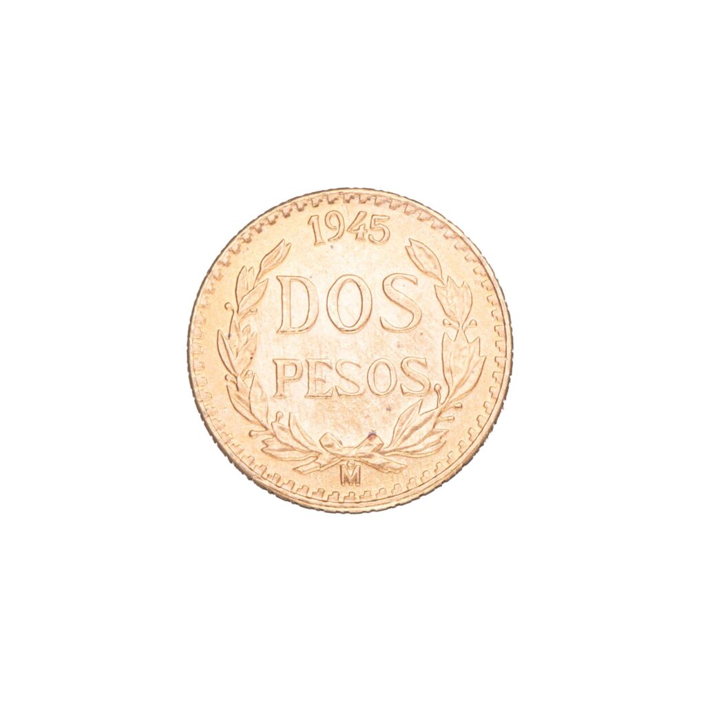 Mexico, 2 Peso, 1945, gull
