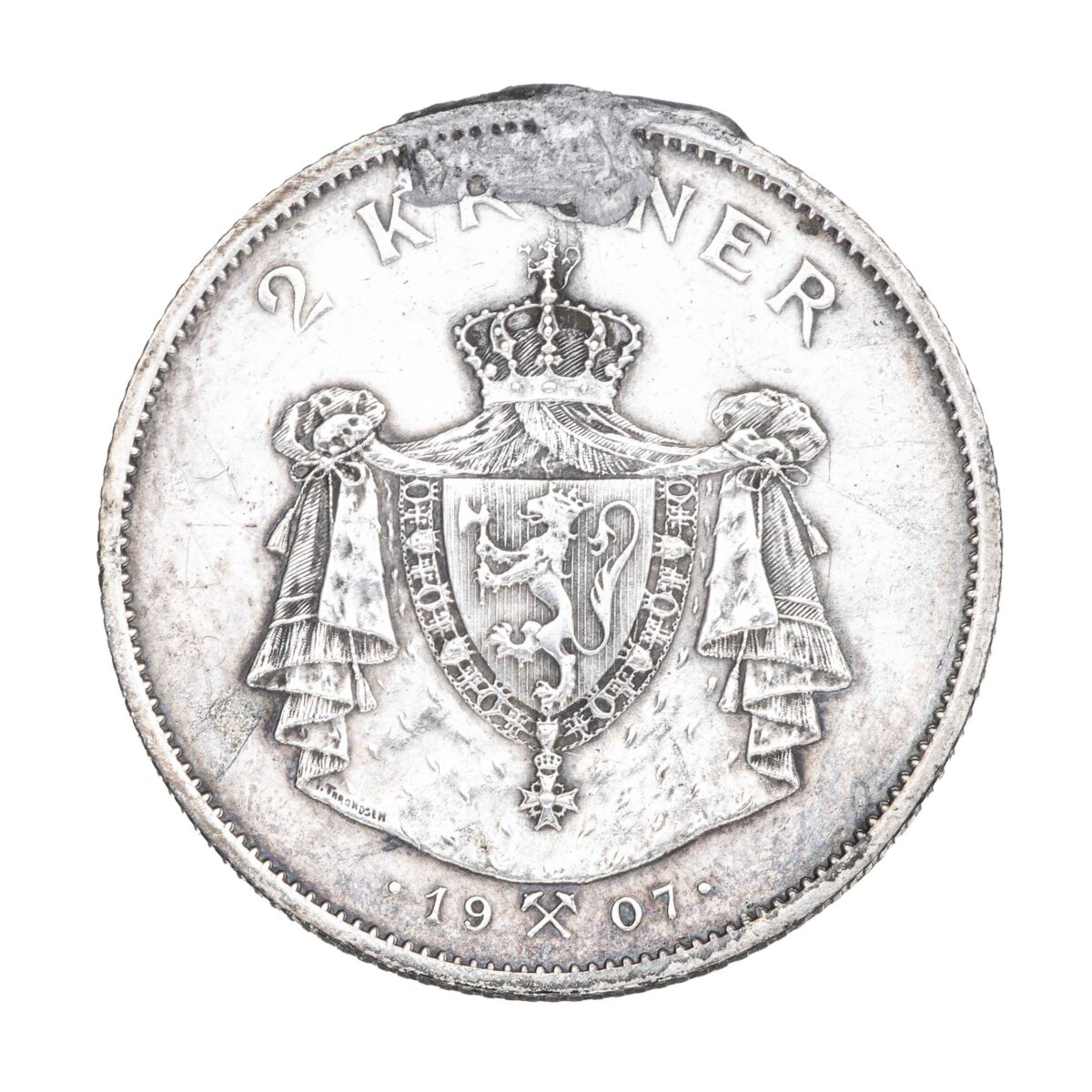 Norge, unionsoppløsningen, 2 kroner, 1907