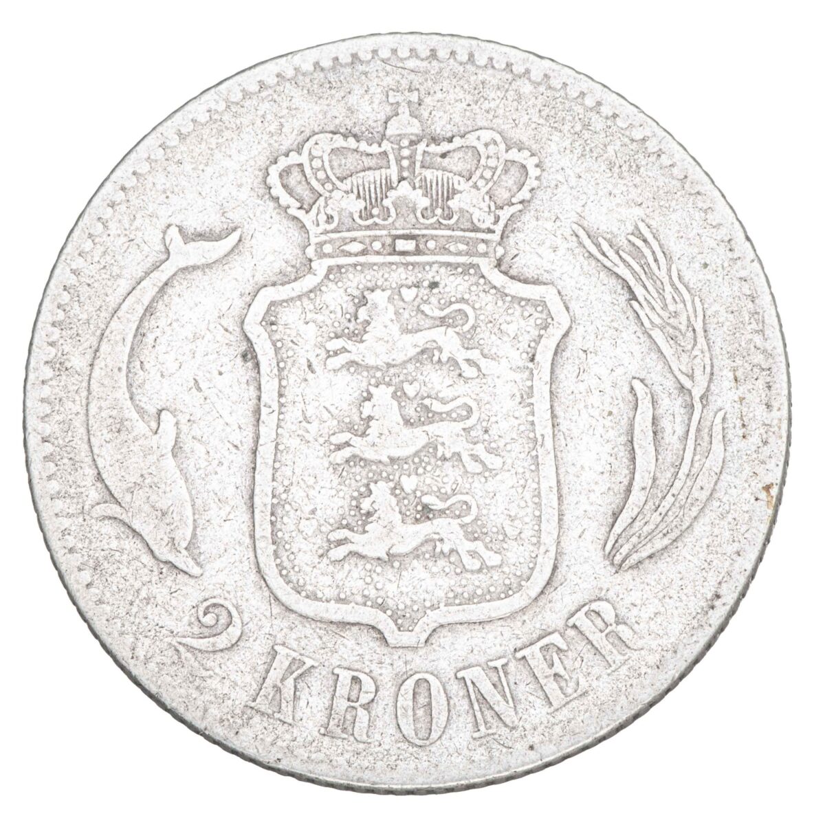 Danmark, 2 kroner 1876 - Bilde 2