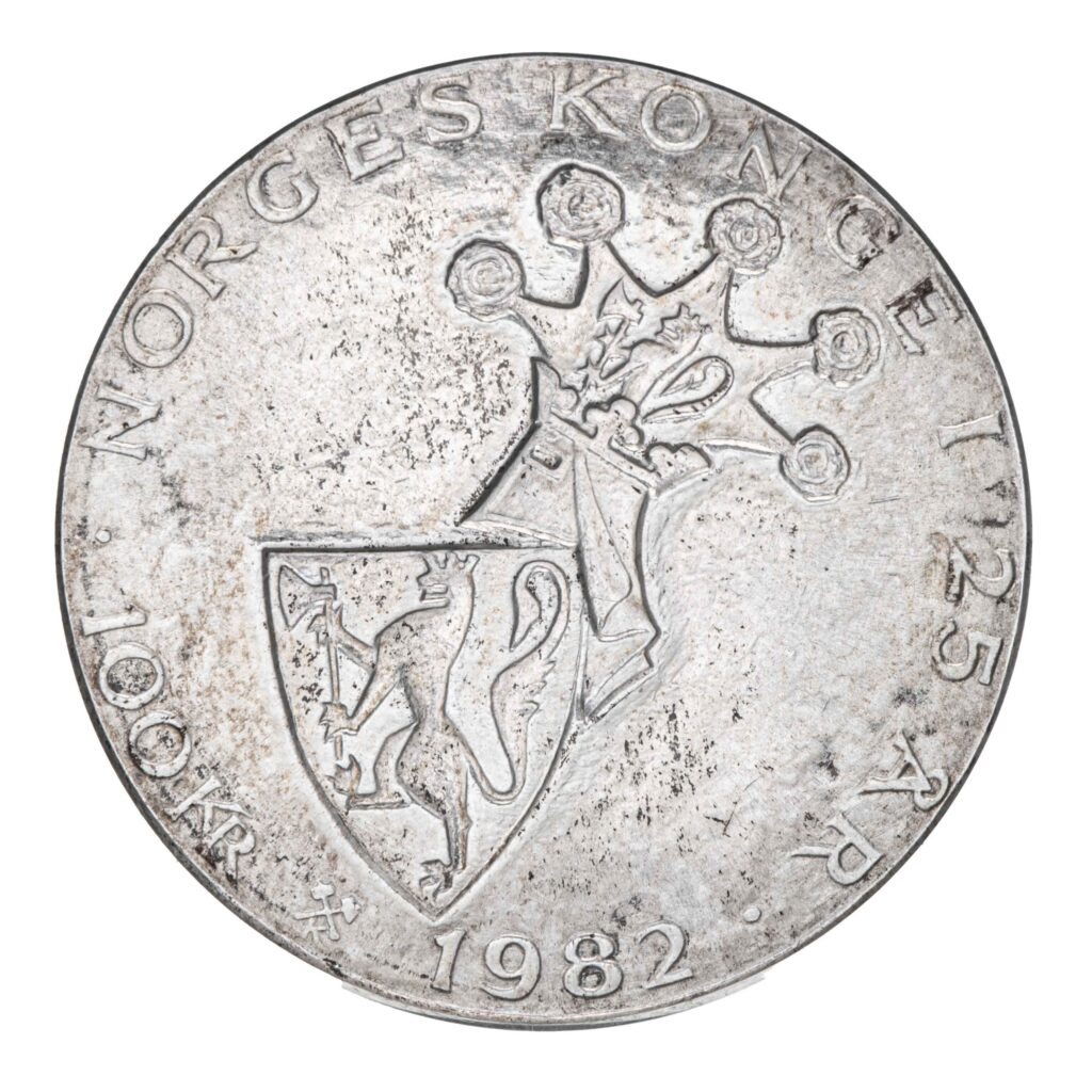 Norge, 100 kroner, 1982, sølv