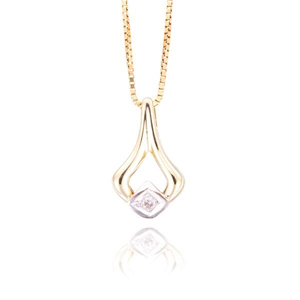 Anheng, gull, diamant (0,04 ct.)