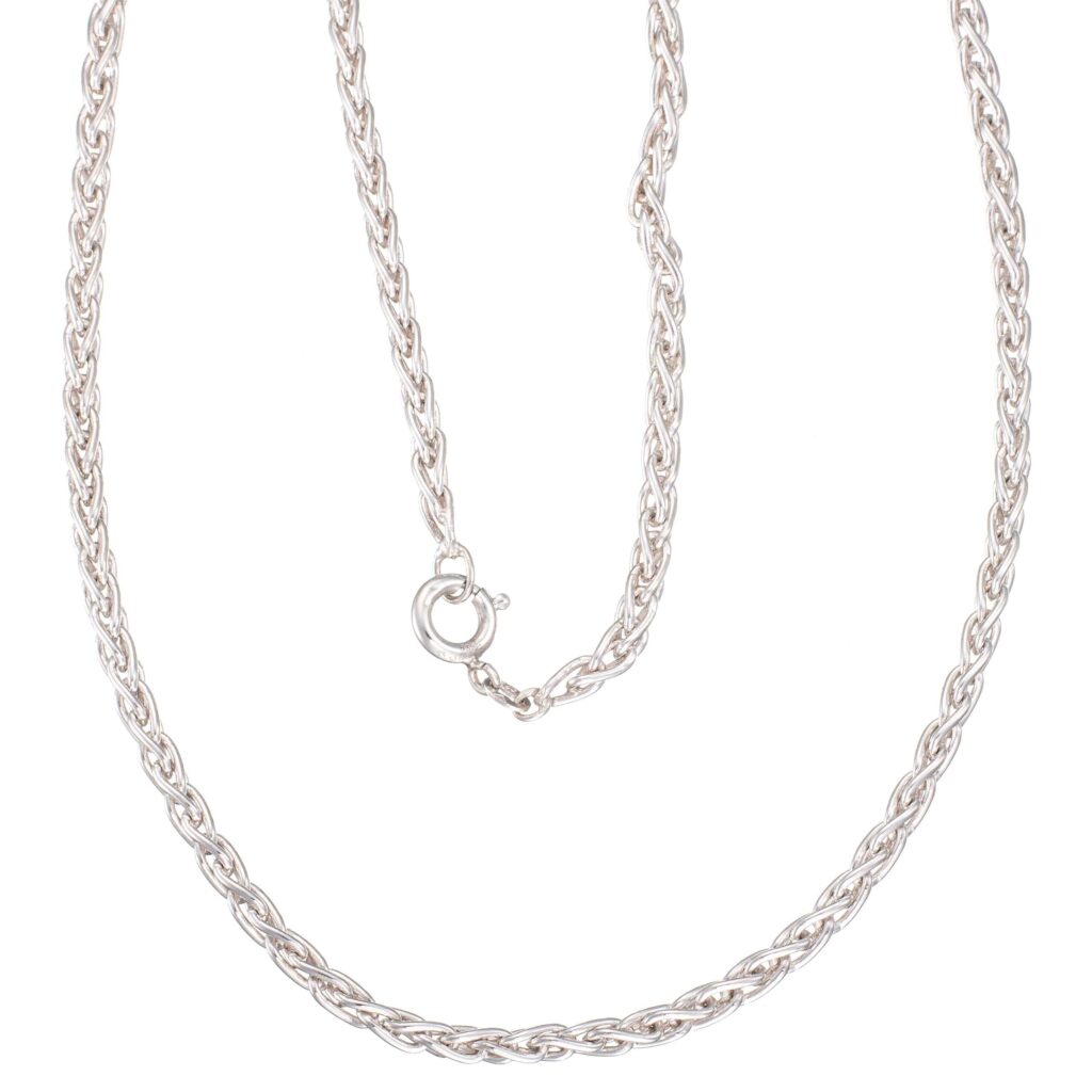 Hvete halskjede 42,5 x 0,3 cm, sterling sølv
