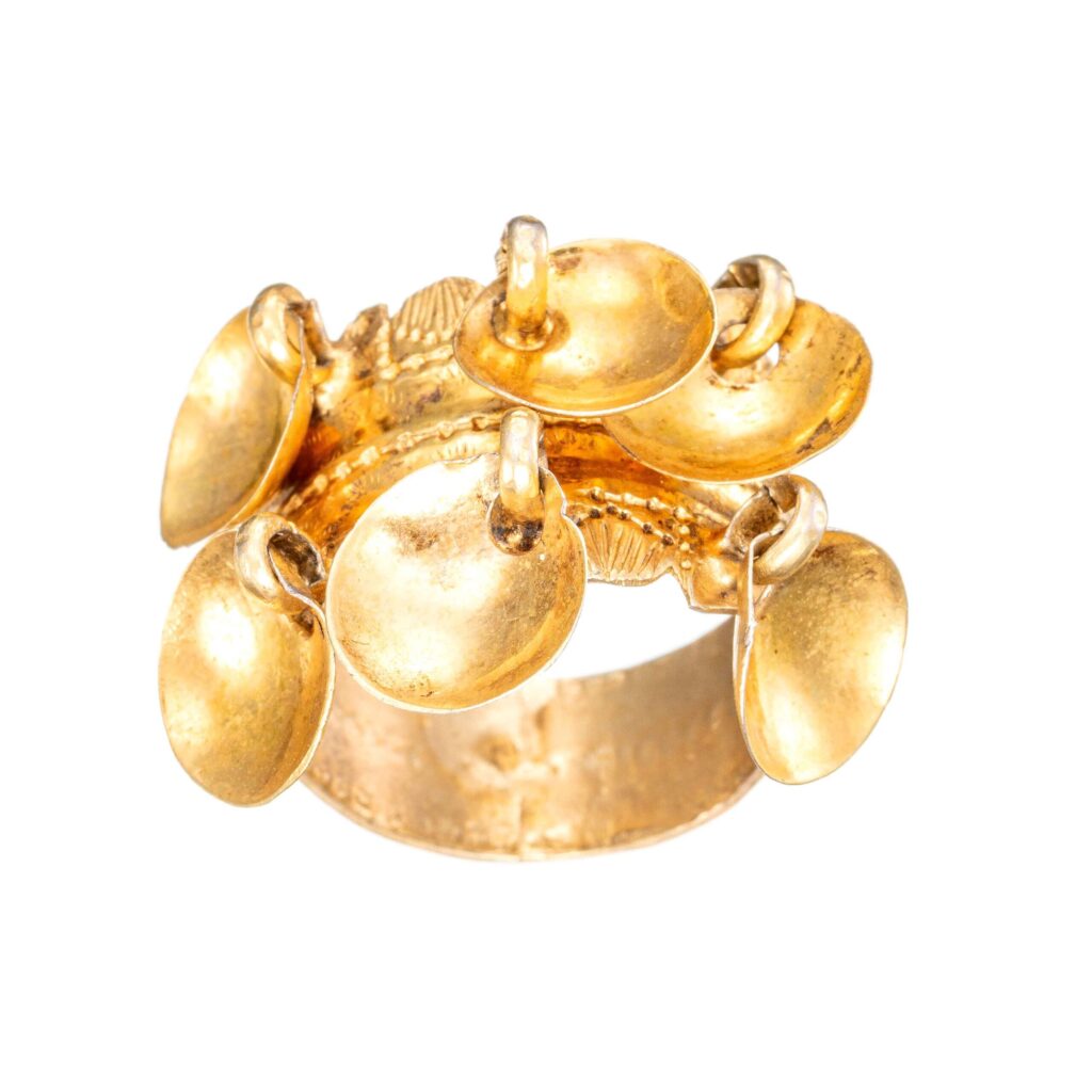 Antikk fingerring, forgylt sølv