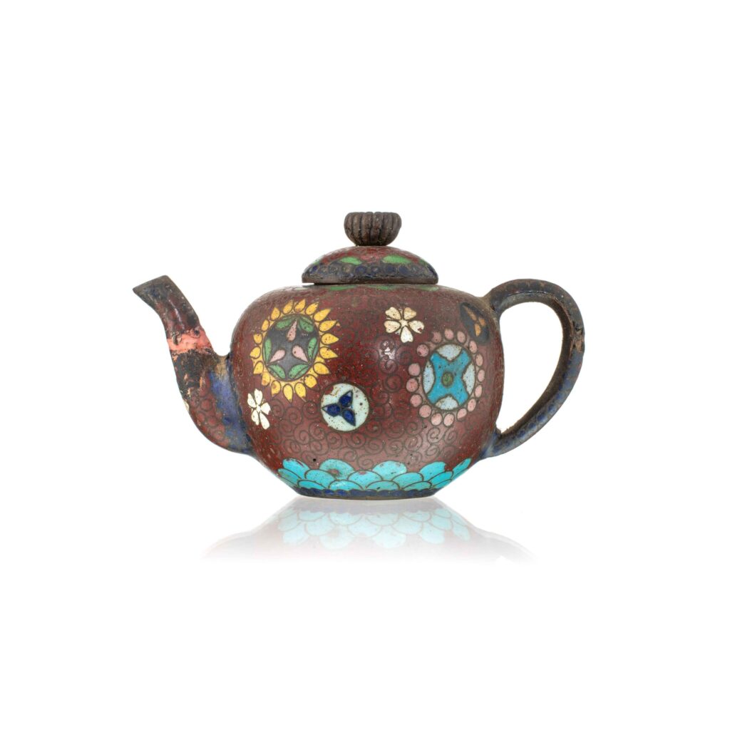 Miniatyr tekanne, cloisonne