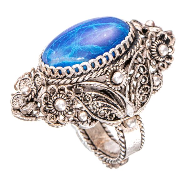 Lapis ring, filigran, sterling sølv