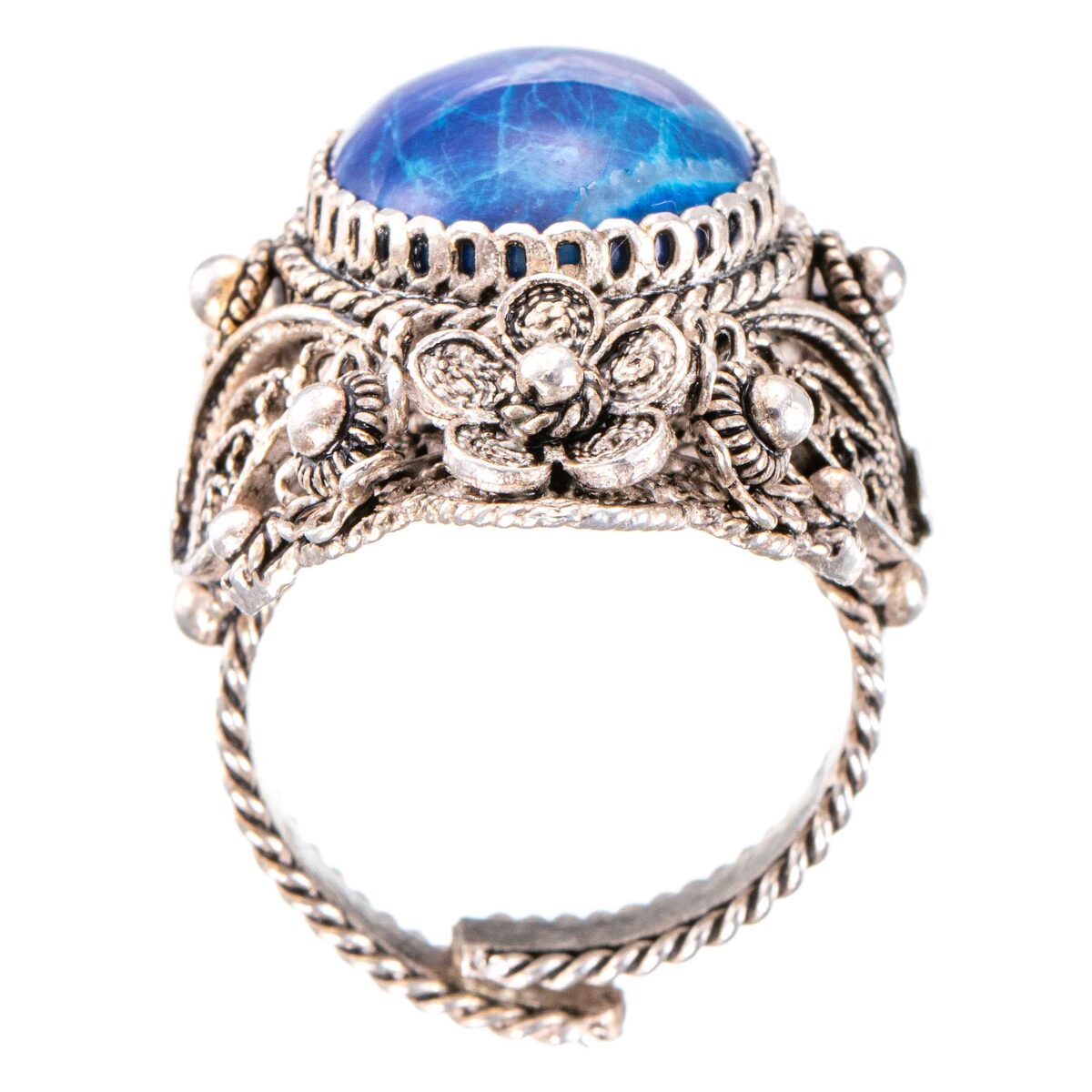 Lapis ring, filigran, sterling sølv - Bilde 7