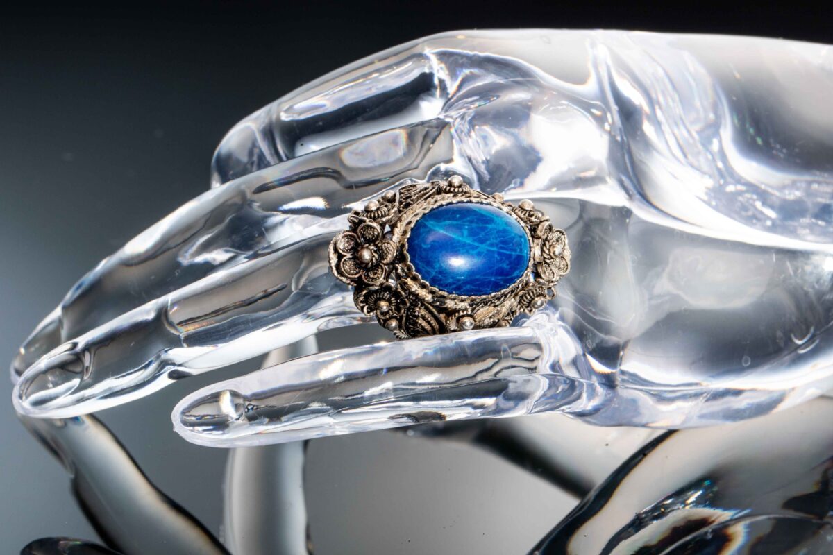 Lapis ring, filigran, sterling sølv - Bilde 3